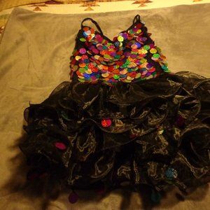 Fun Flouncy Sequined Party Mini Dress